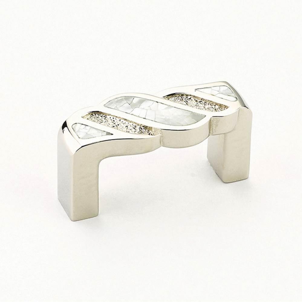 Pull, Mother of Pearl, Polished Nickel, 1-3/4&apos;&apos; cc