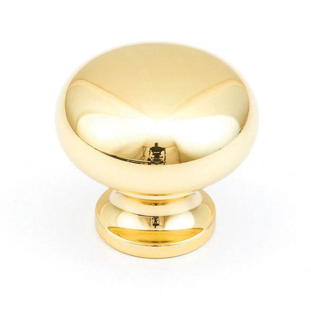 Knob,  Polished Brass, 1-1/4&apos;&apos; dia