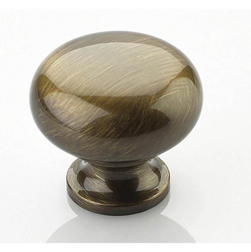 Knob, Antique Brass, 1-1/4&apos;&apos; dia