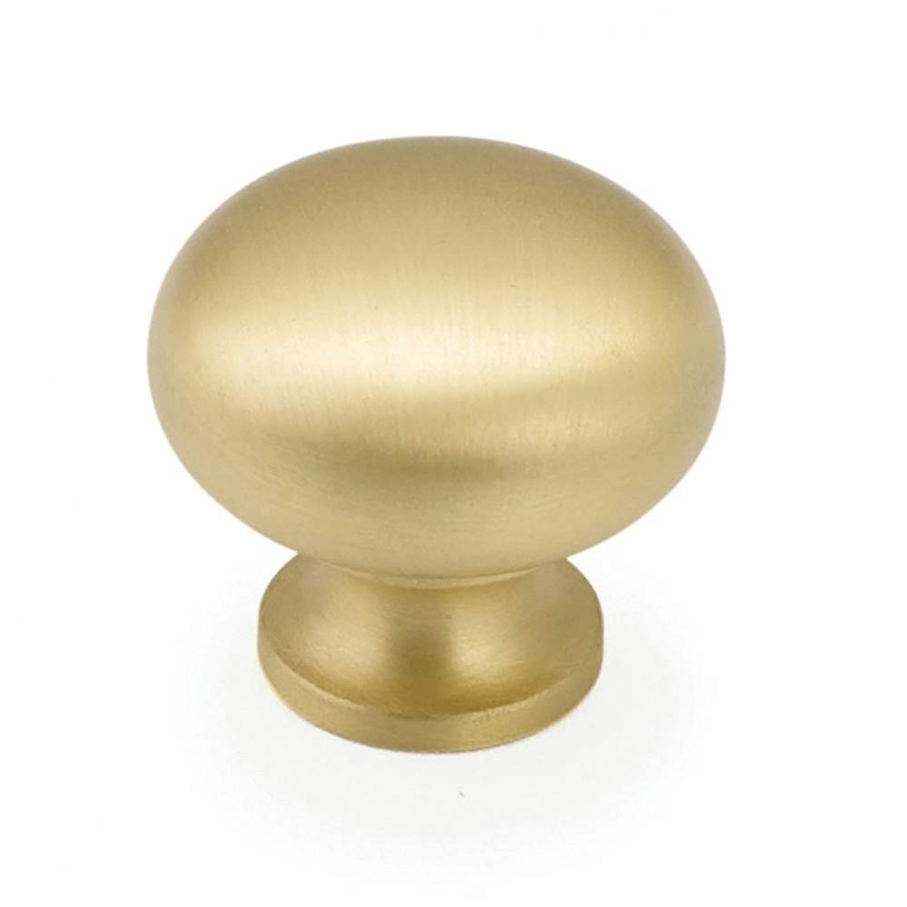 Knob, Satin Brass, 1-1/4&apos;&apos; dia