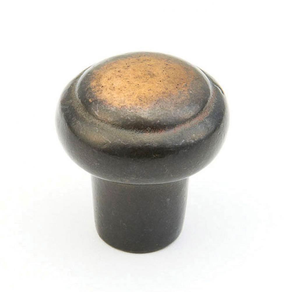 Knob, Round, Antique Bronze, 1-3/8&apos;&apos; dia