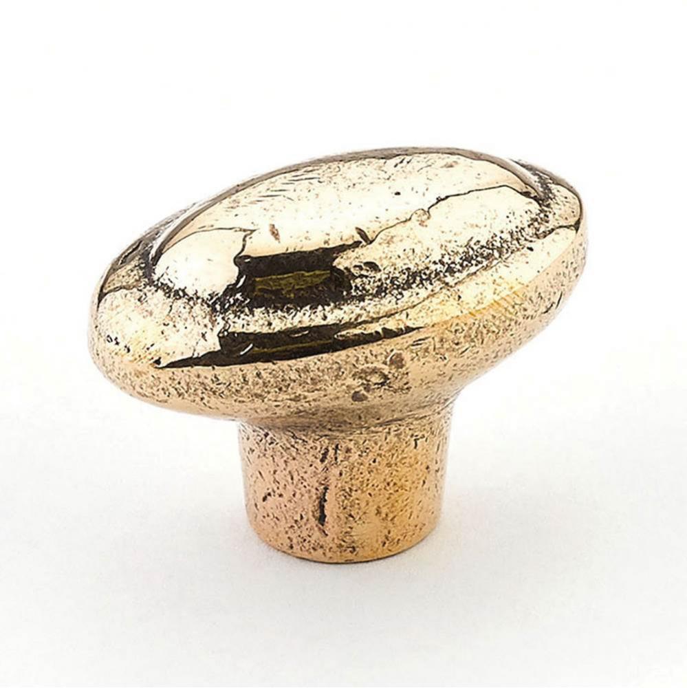 Knob, Oval, Natural Bronze, 1-7/8&apos;&apos; dia