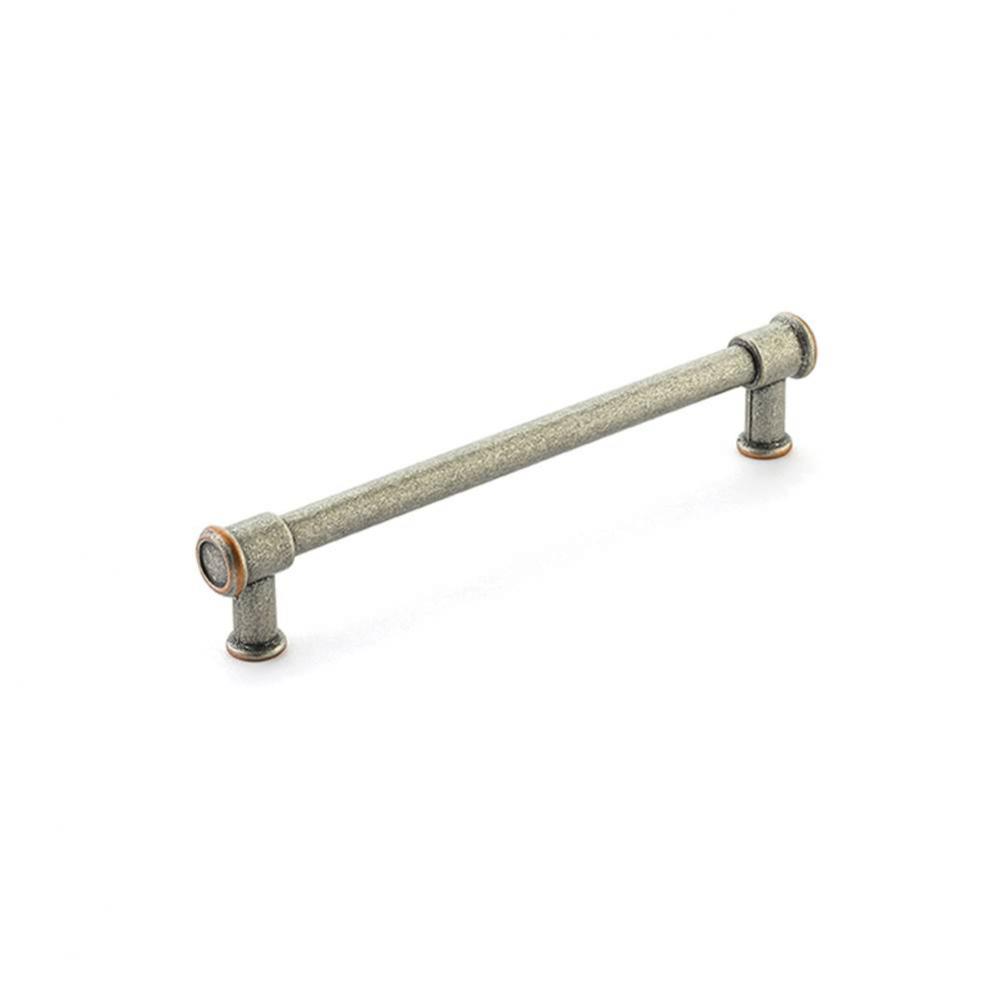 Steamworks Pull, 6&apos;&apos; cc, Distressed Pewter/Copper