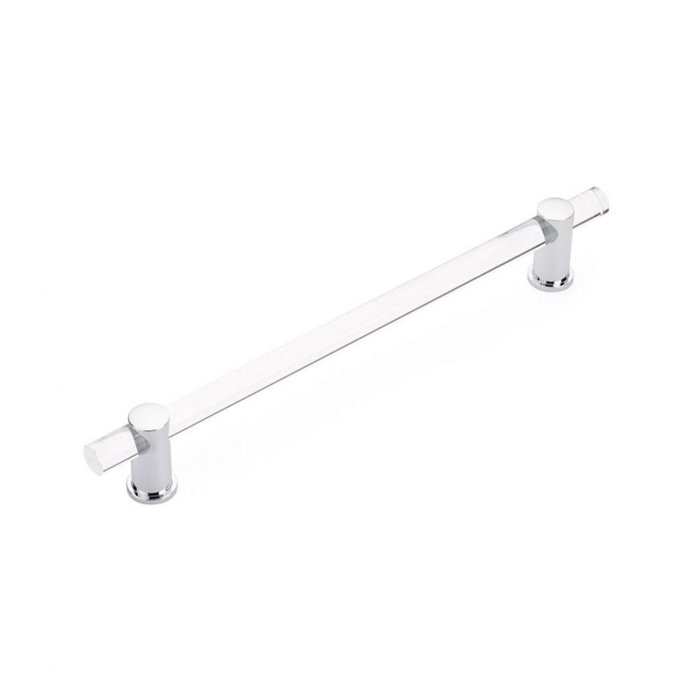 Appliance Pull clear acrylic, Polished Chrome, 12&apos;&apos; cc