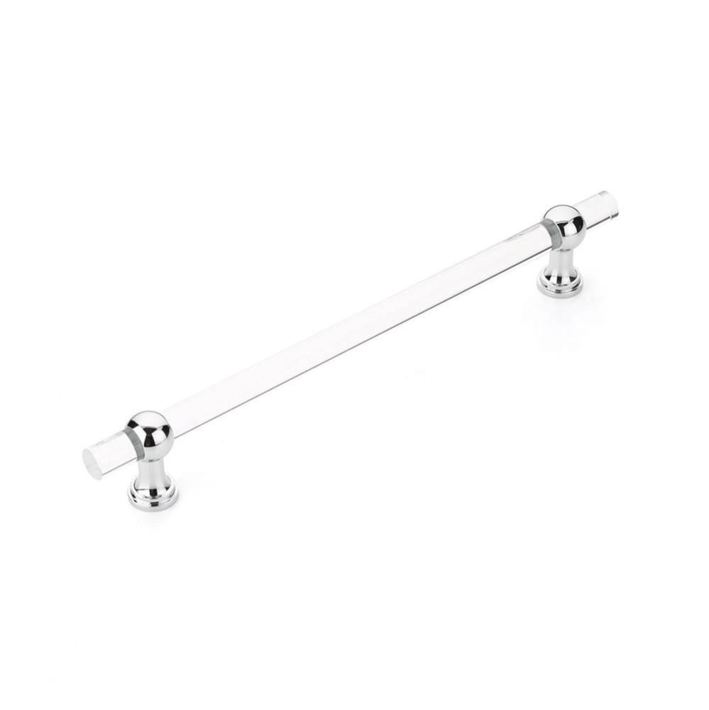 Concealed Surface, Appliance Pull, NON-Adjustable Clear Acrylic, Polished Chrome, 12&apos;&apos; c