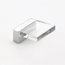 Schaub and Company 319-26 CL - Pull, Square, Angled, Polished Chrome, Clear, 16 mm cc