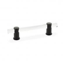 Schaub and Company 404-MB - Pull, Adjustable clear acrylic, Matte Black, 4'' cc
