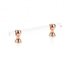 Schaub and Company 414-PRG - Pull, Adjustable Clear Acrylic, Polished Rose Gold, 4'' cc