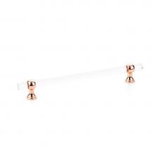 Schaub and Company 418-PRG - Pull, Adjustable Clear Acrylic, Polished Rose Gold, 8'' cc