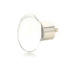 Schaub and Company 60-PN - Oval Glass Knob, Polished Nickel, 1-3/4'' dia