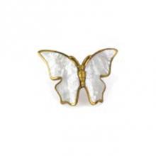 Schaub and Company 891-PAR - Pull, White Mother of Pearl Butterfly, 1-1/2'' cc