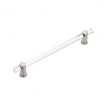 Schaub and Company BTB402-15 - Back to Back, Appliance Pull, NON-Adjustable Clear Acrylic, Satin Nickel. 12'' cc