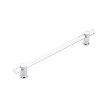 Schaub and Company CS402-26 - Concealed Surface, Appliance Pull, NON-Adjustable Clear Acrylic, Polished Chrome, 12'' c
