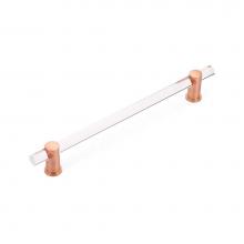 Schaub and Company 402-BRG - Appliance Pull clear acrylic, Brushed Rose Gold, 12'' cc