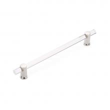 Schaub and Company CS402-PN - Concealed Surface, Appliance Pull, NON-Adjustable Clear Acrylic, Polished Nickel, 12'' c