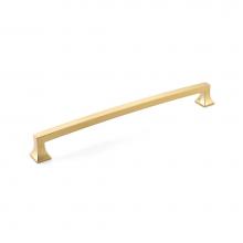 Schaub and Company CS539-SSB - Concealed Surface, Appliance Pull, Arched, Signature Satin Brass, 15'' cc