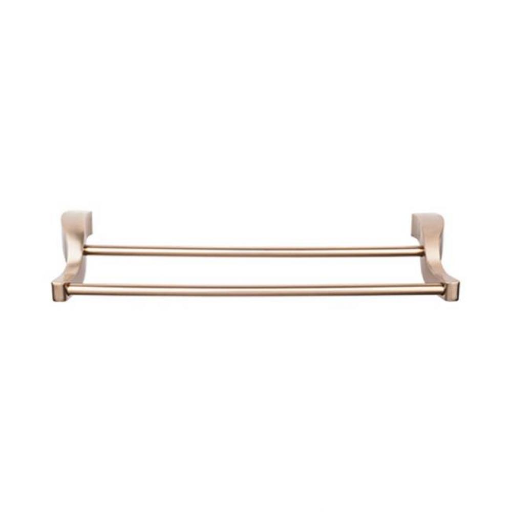 Aqua Bath Towel Bar 18 Inch Double Brushed Bronze