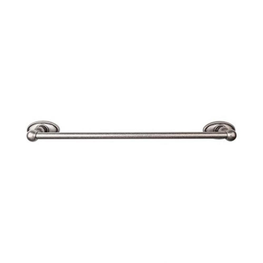 Edwardian Bath Towel Bar 30 In. Single - Oval Backplate Antique Pewter