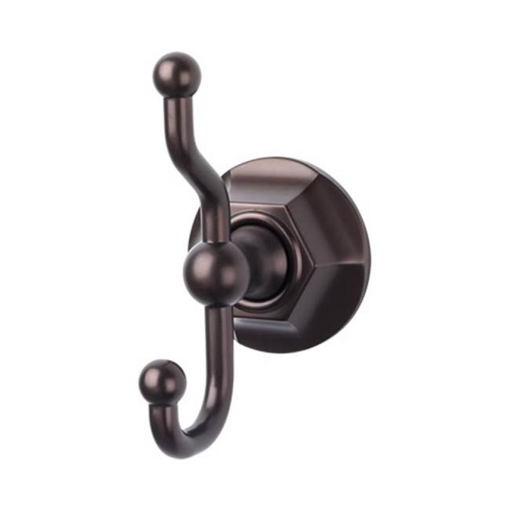 Edwardian Bath Double Hook Hex Backplate Oil Rubbed Bronze