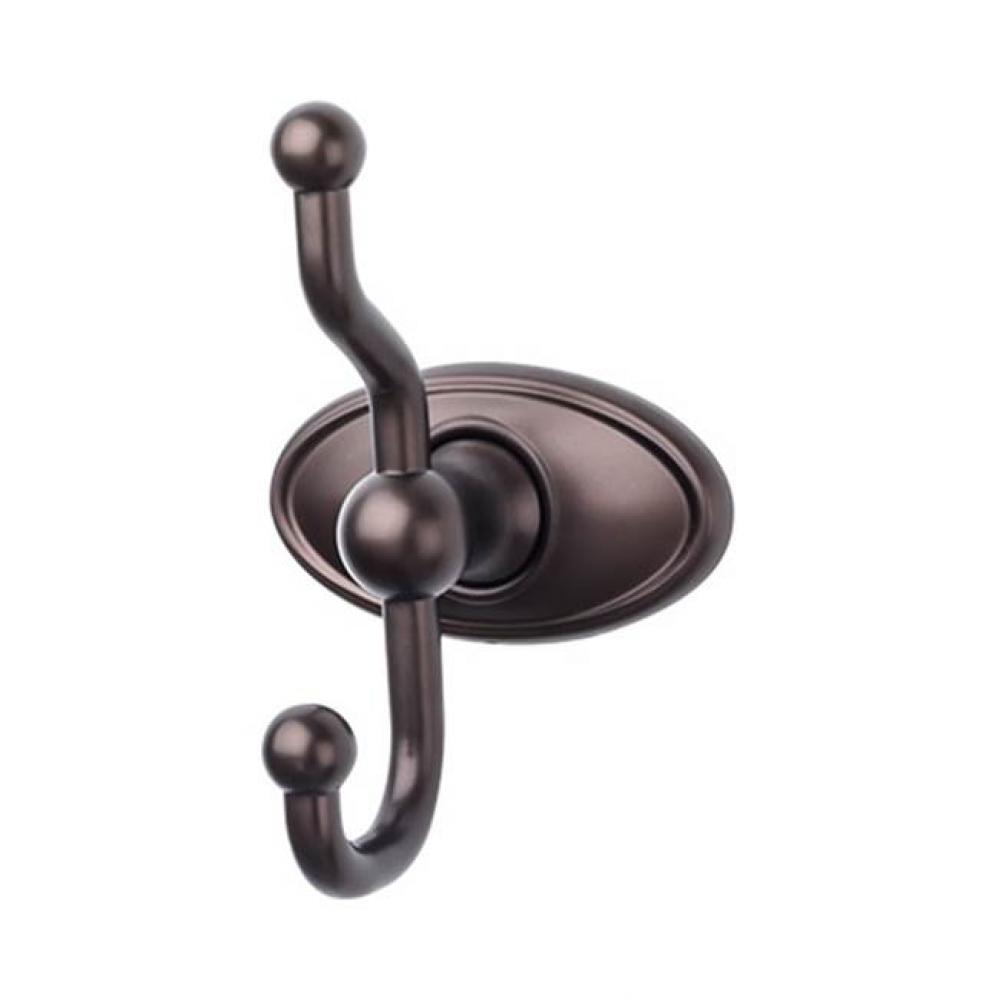 Edwardian Bath Double Hook Oval Backplate Oil Rubbed Bronze