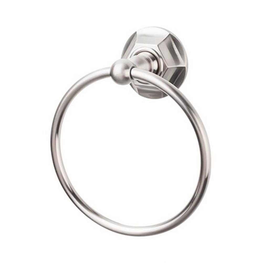 Edwardian Bath Ring Hex Backplate Brushed Satin Nickel