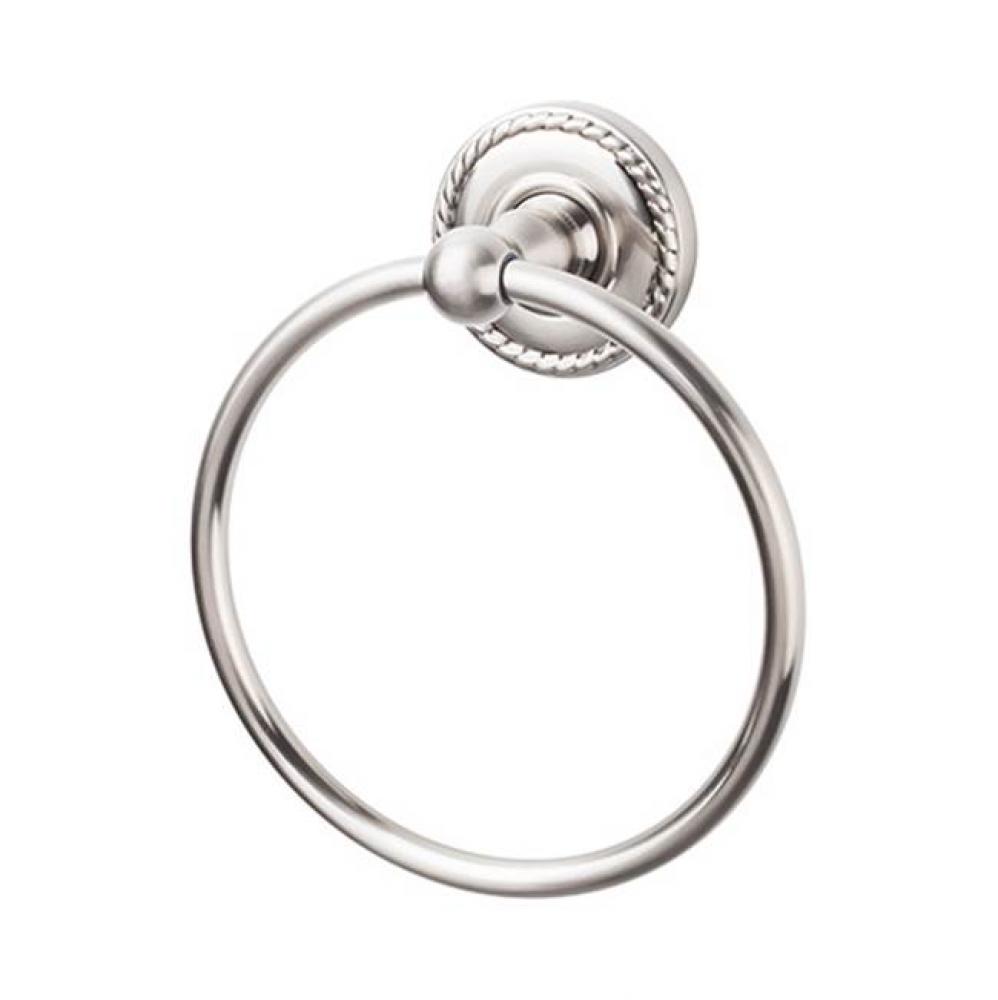 Edwardian Bath Ring Rope Backplate Brushed Satin Nickel