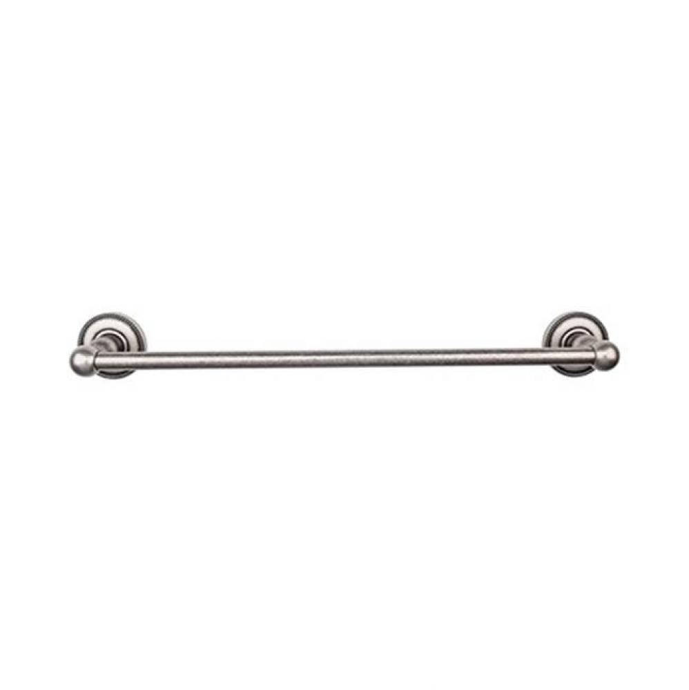 Edwardian Bath Towel Bar 18 In. Single - Beaded Bplate Antique Pewter