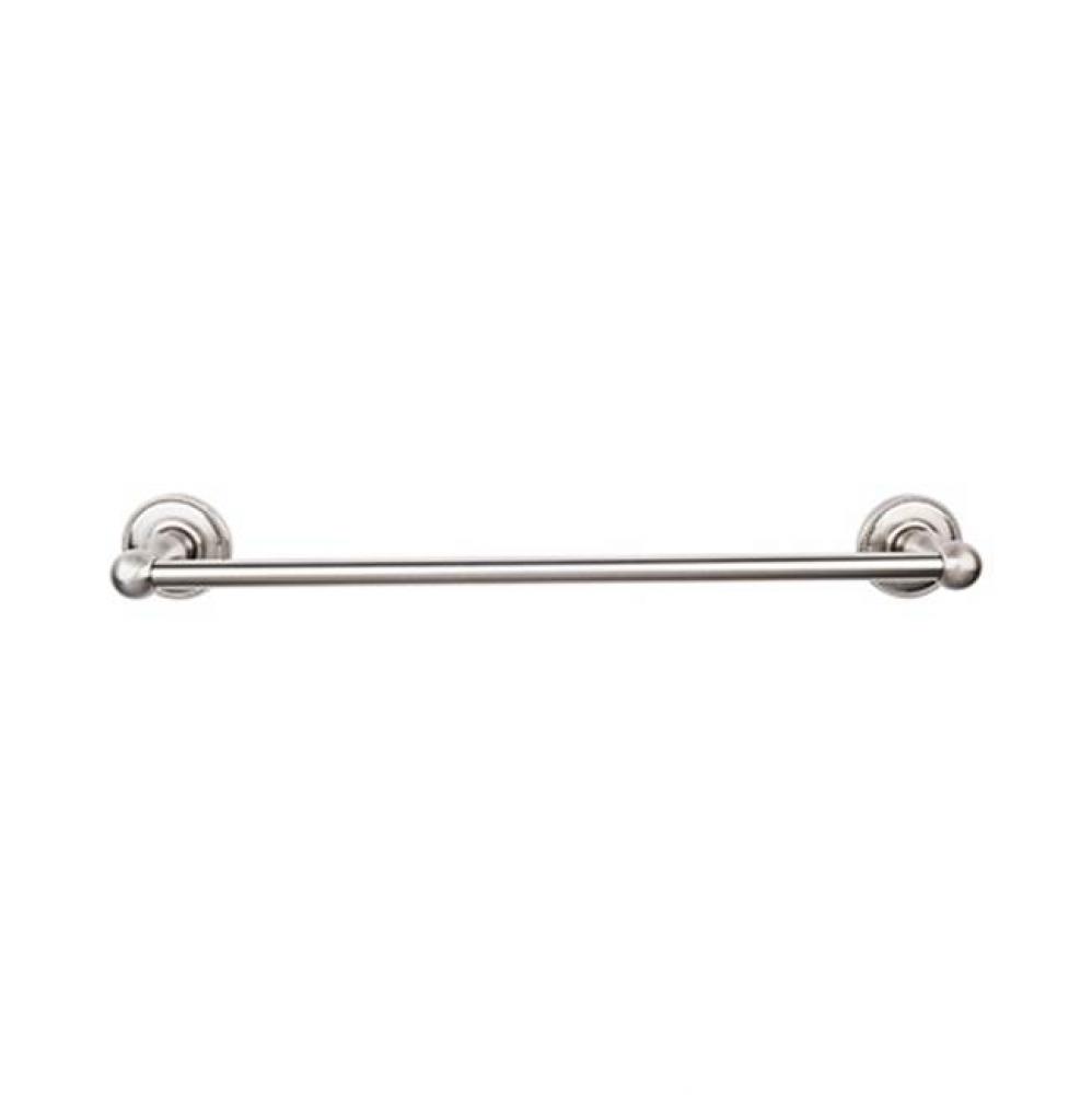 Edwardian Bath Towel Bar 18 In. Single - Beaded Bplate Brushed Satin Nickel