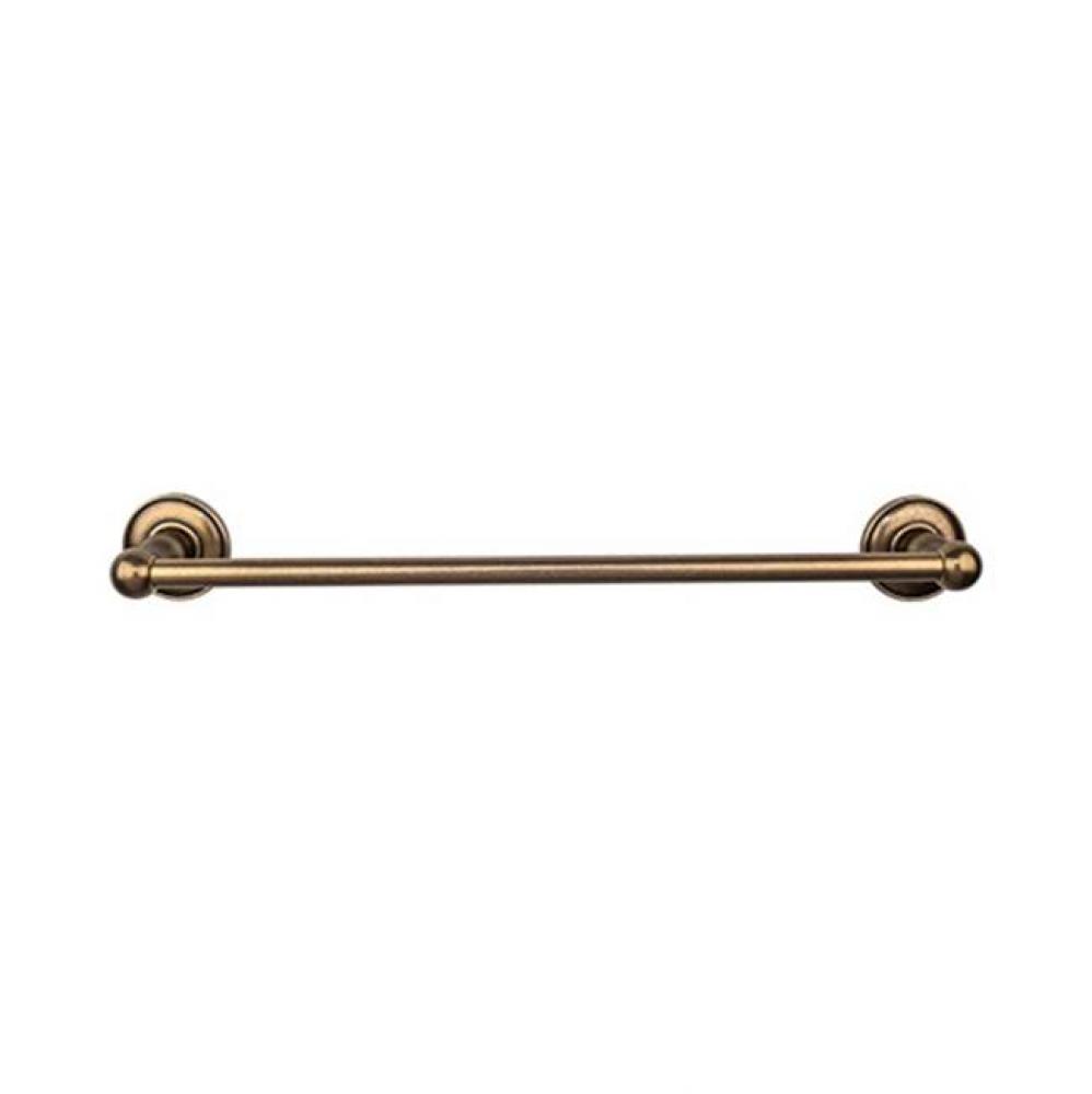 Edwardian Bath Towel Bar 18 Inch Single - Plain Bplate German Bronze