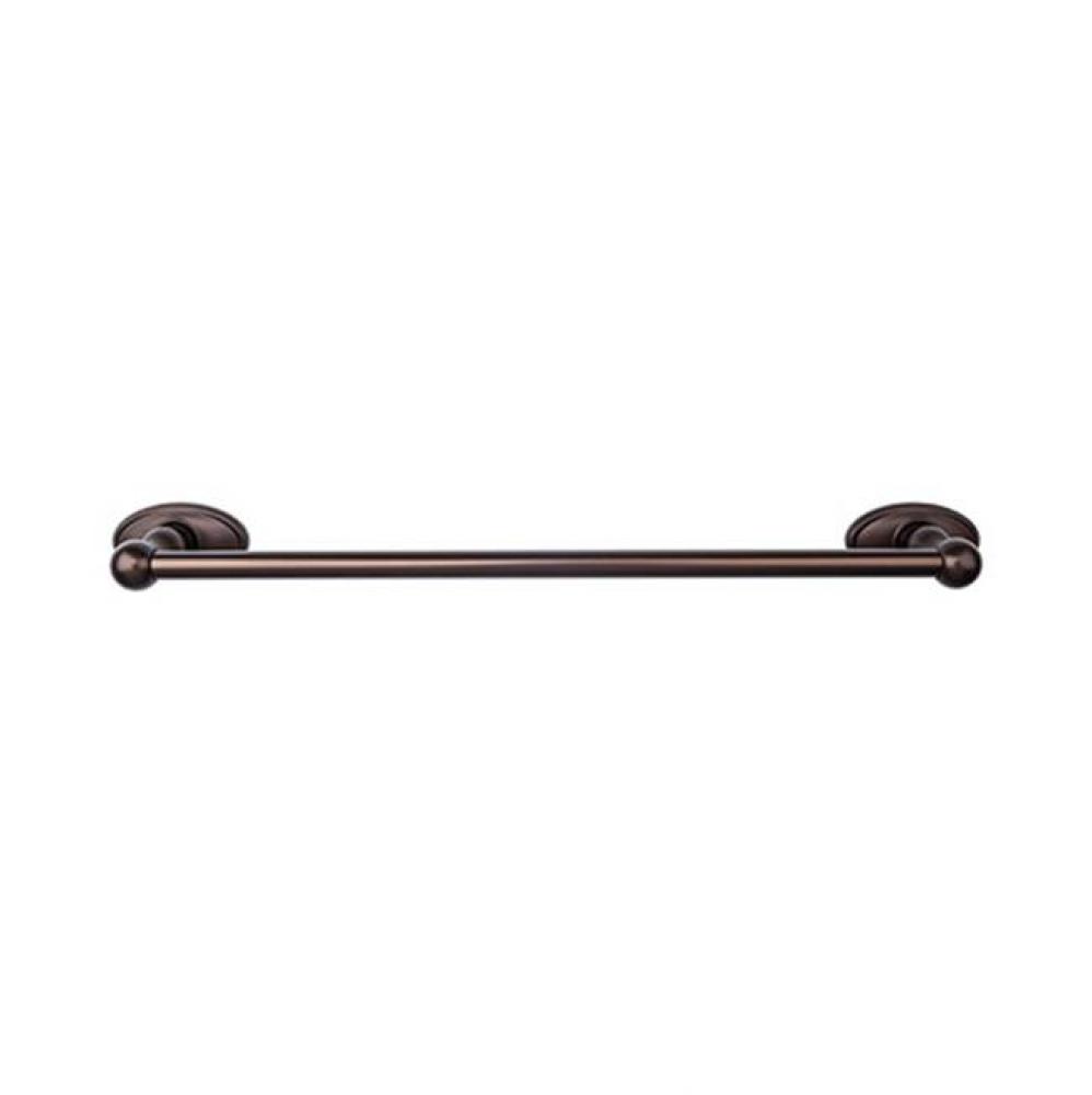 Edwardian Bath Towel Bar 18 In. Single - Oval Backplate Oil Rubbed Bronze