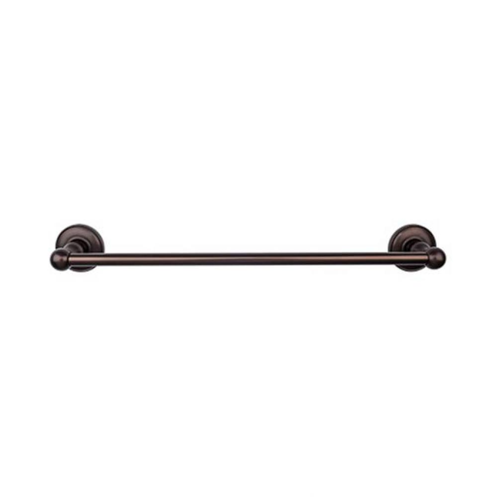 Edwardian Bath Towel Bar 18 Inch Single - Plain Bplate Oil Rubbed Bronze