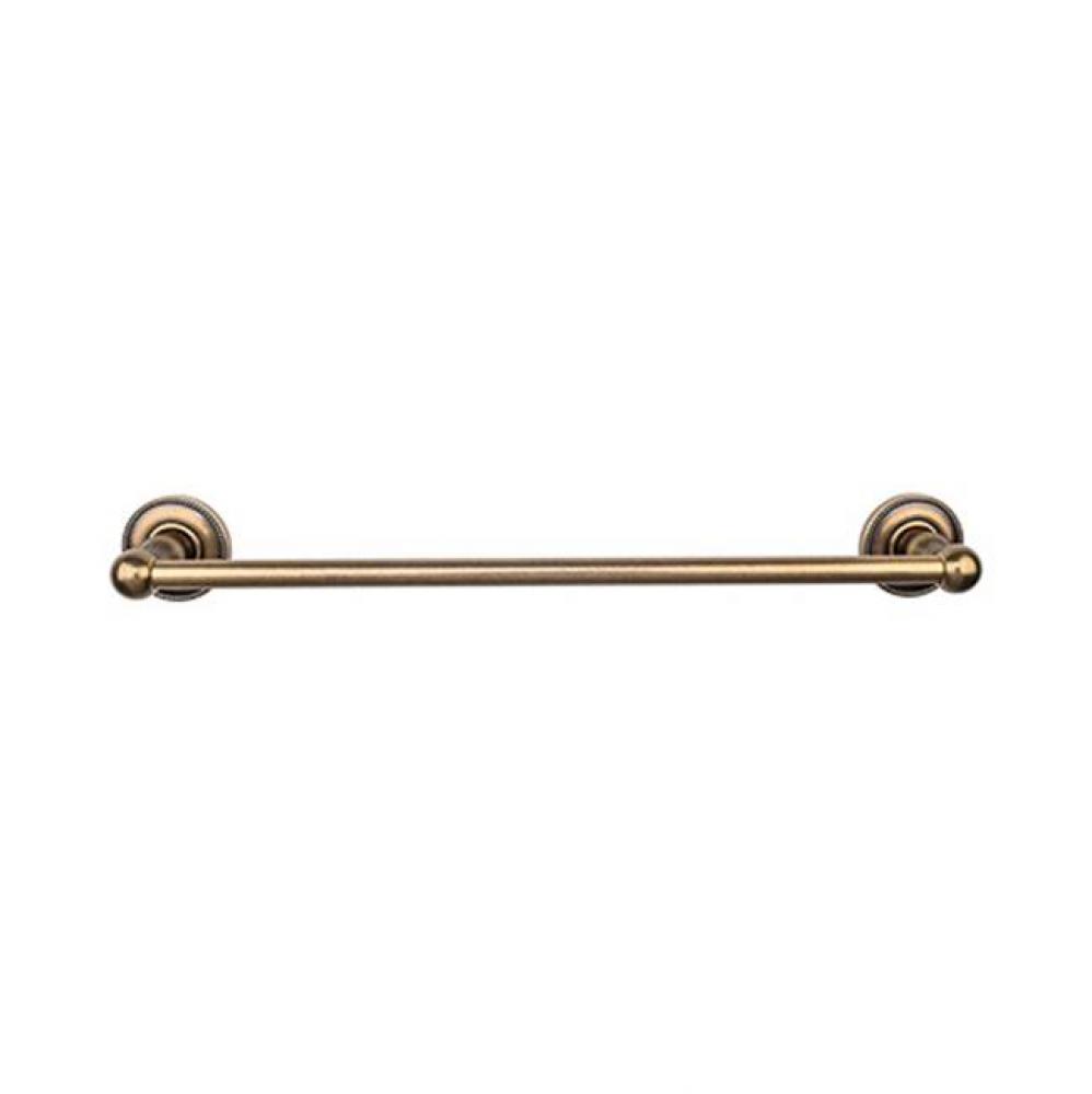 Edwardian Bath Towel Bar 24 In. Single - Beaded Bplate German Bronze