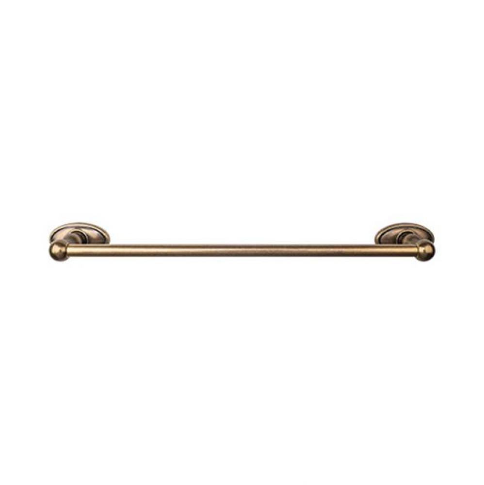 Edwardian Bath Towel Bar 24 In. Single - Oval Backplate German Bronze