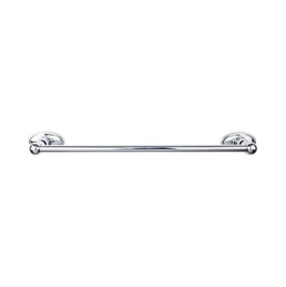 Edwardian Bath Towel Bar 24 In. Single - Oval Backplate Polished Chrome