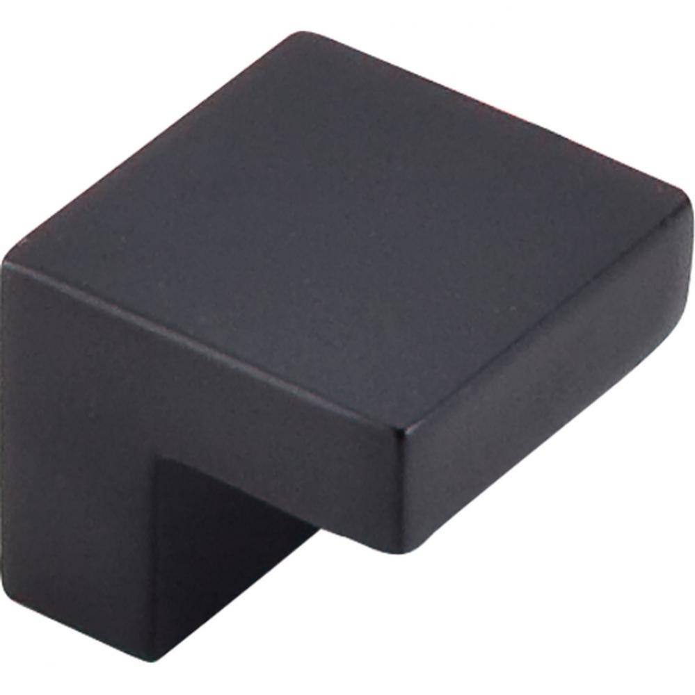 Square Knob 5/8 Inch (c-c) Flat Black