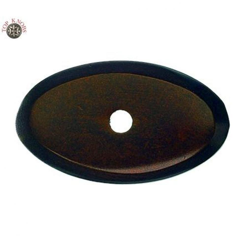 Aspen Oval Backplate 1 1/2 Inch Mahogany Bronze