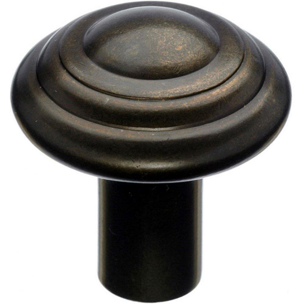 Aspen Button Knob 1 1/4 Inch Medium Bronze