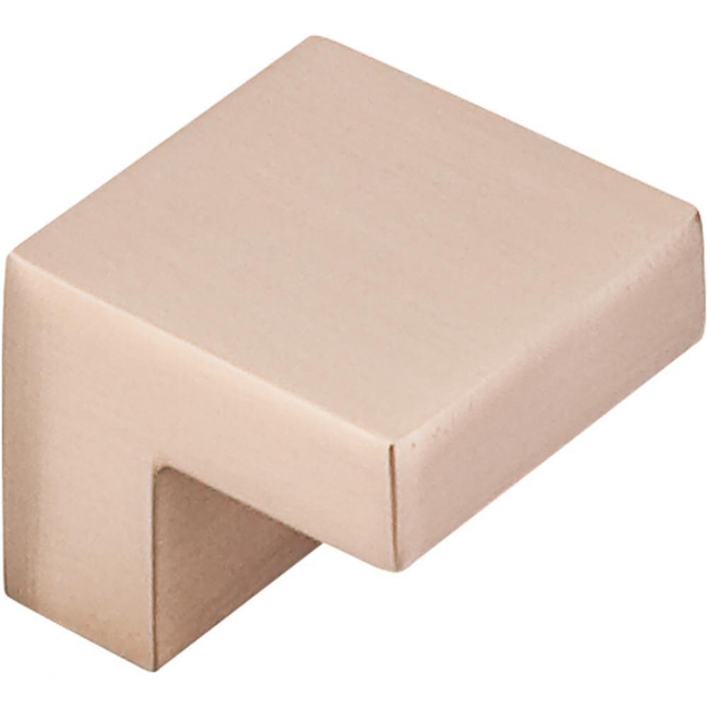 Square Knob 5/8 Inch (c-c) Brushed Bronze