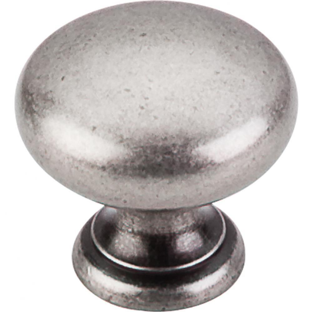 Mushroom Knob 1 1/4 Inch Pewter Antique