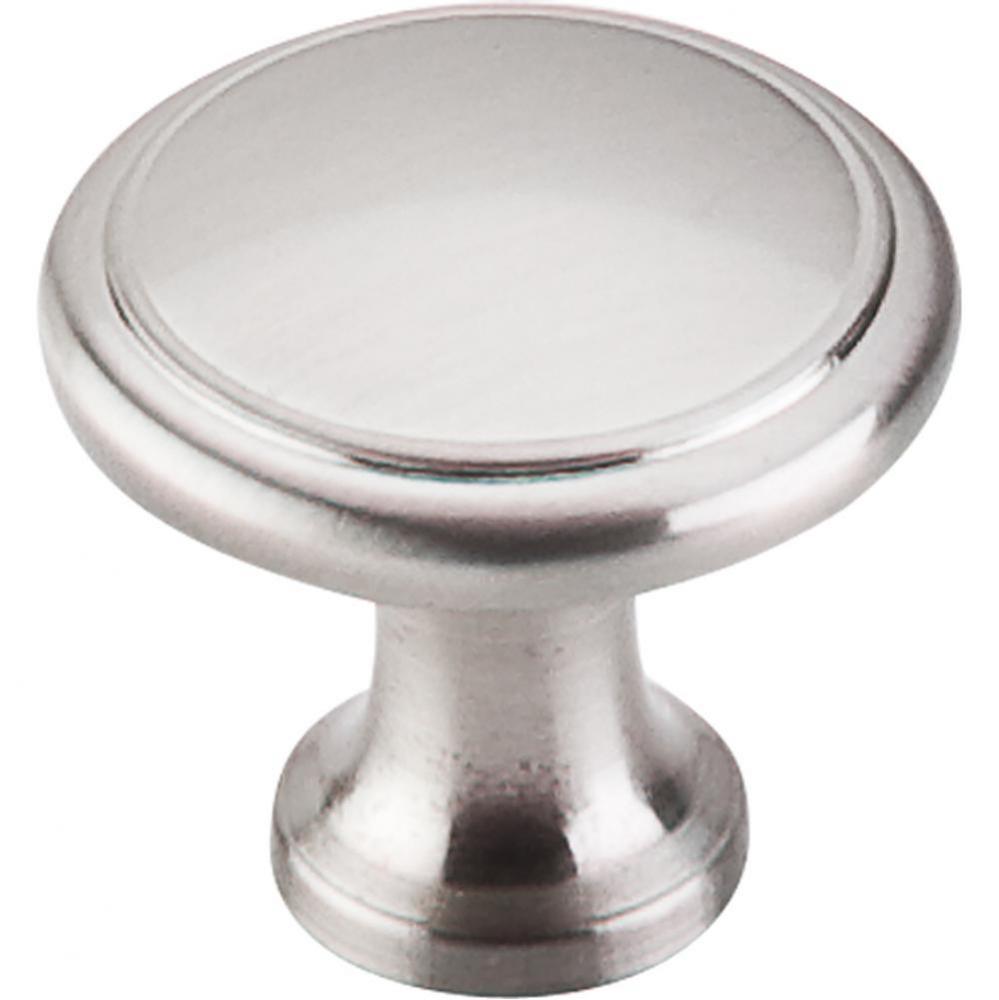 Ringed Knob 1 1/8 Inch Brushed Satin Nickel