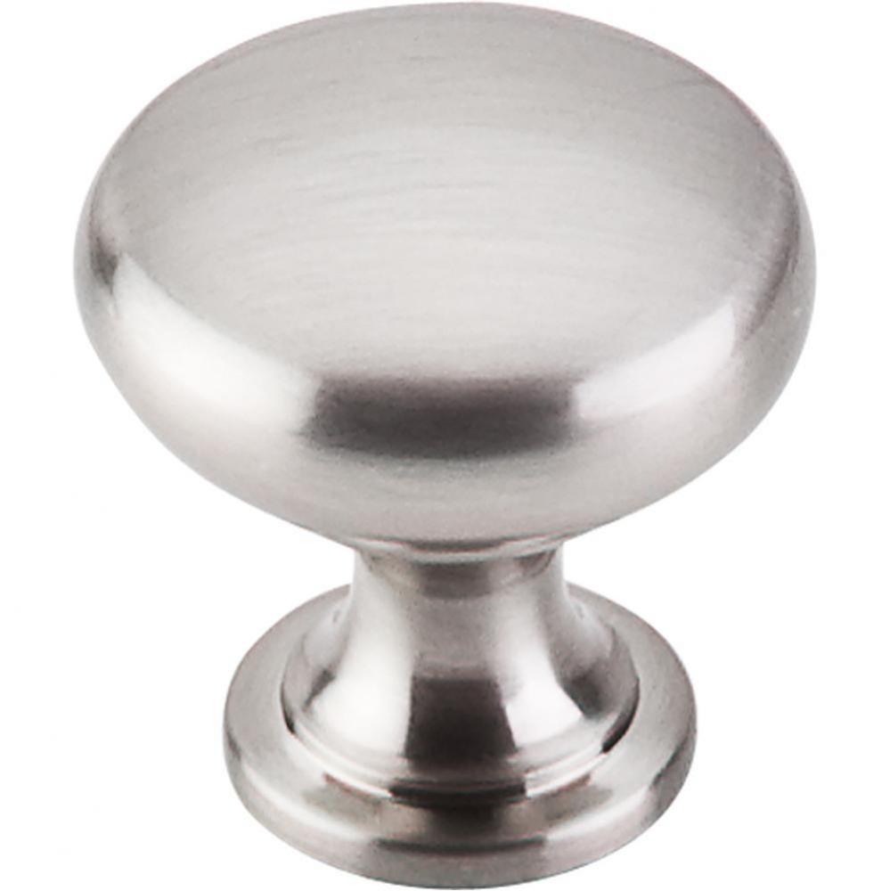 Hollow Round Knob 1 3/16 Inch Brushed Satin Nickel