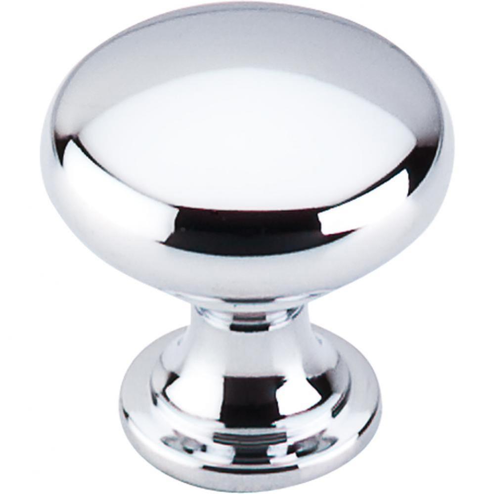 Hollow Round Knob 1 3/16 Inch Polished Chrome