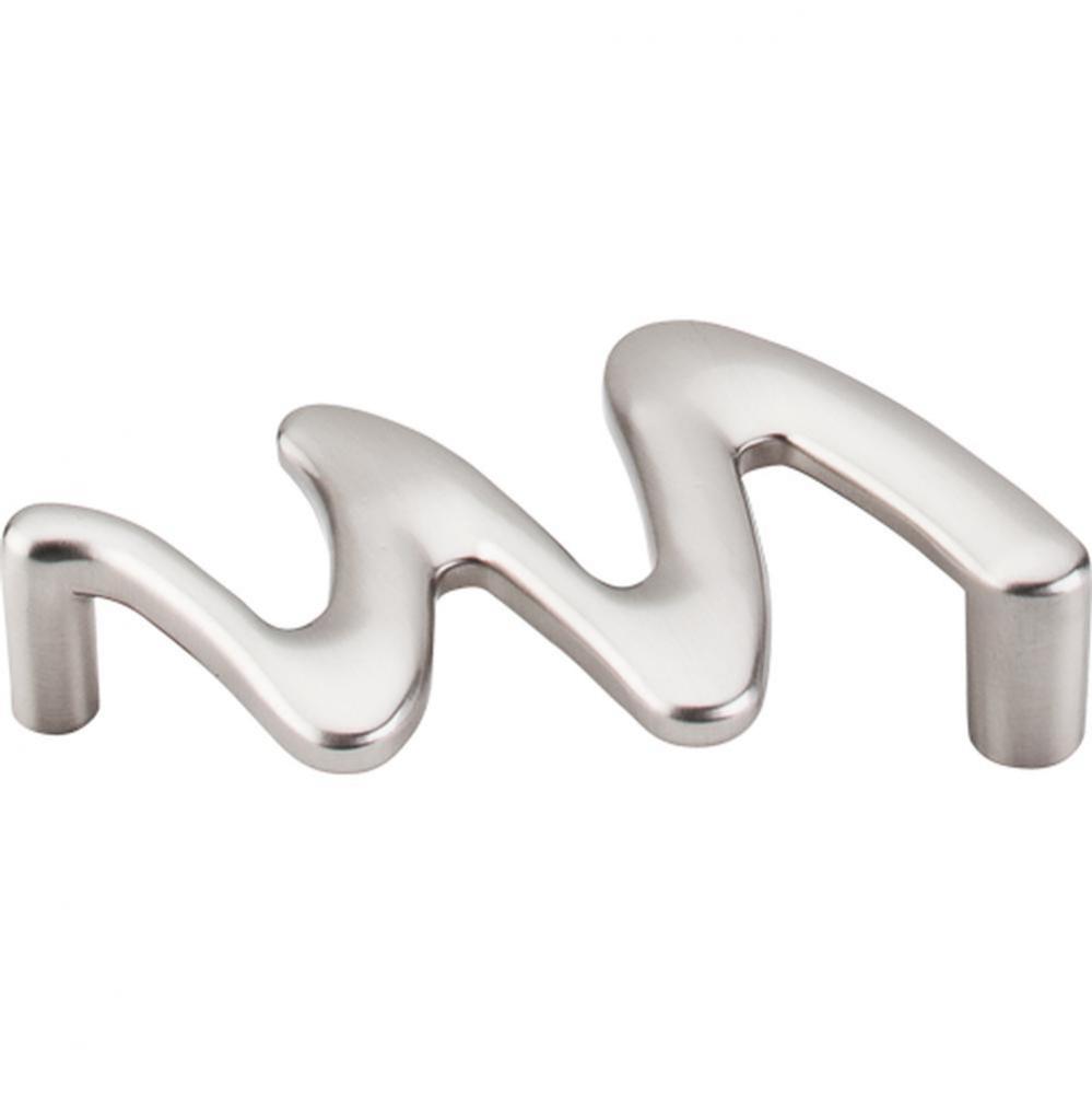 Squiggly Pull 3 3/4 Inch (c-c) Brushed Satin Nickel