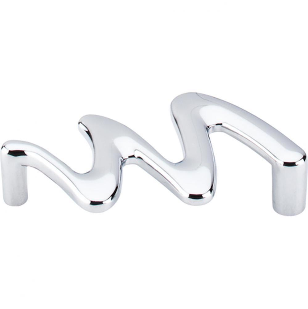 Squiggly Pull 3 3/4 Inch (c-c) Polished Chrome