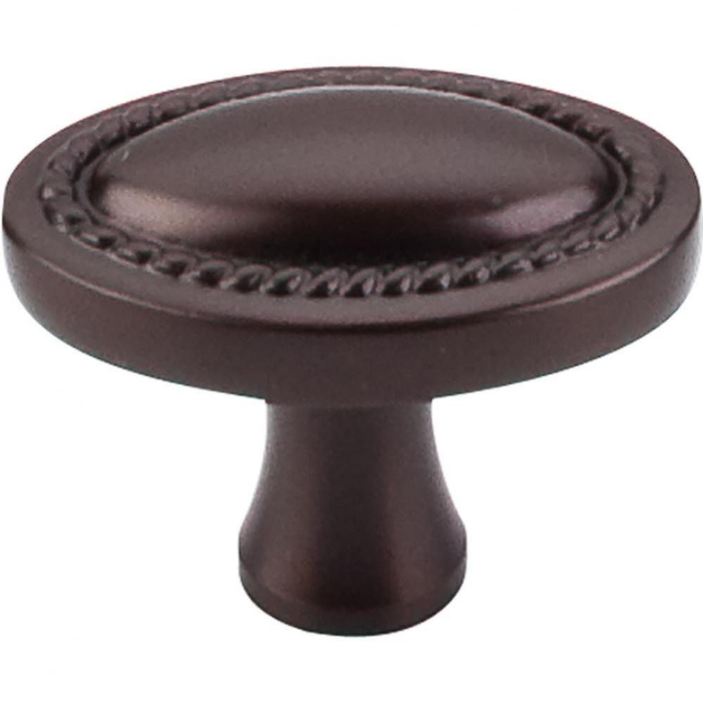 Oval Rope Knob 1 1/4 Inch Oil Rubbed Bronze