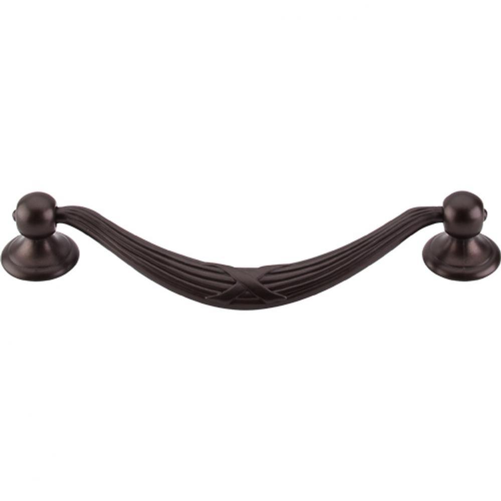 Ribbon and Reed Drop Pull 5 1/16 Inch (c-c) Oil Rubbed Bronze