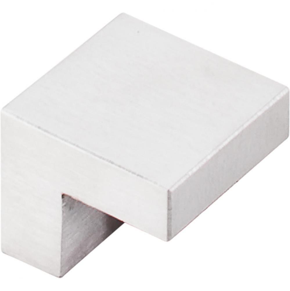 Square Knob 5/8 Inch (c-c) Brushed Stainless Steel