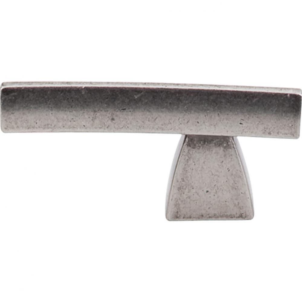 Arched Knob/Pull 2 1/2 Inch Pewter Antique