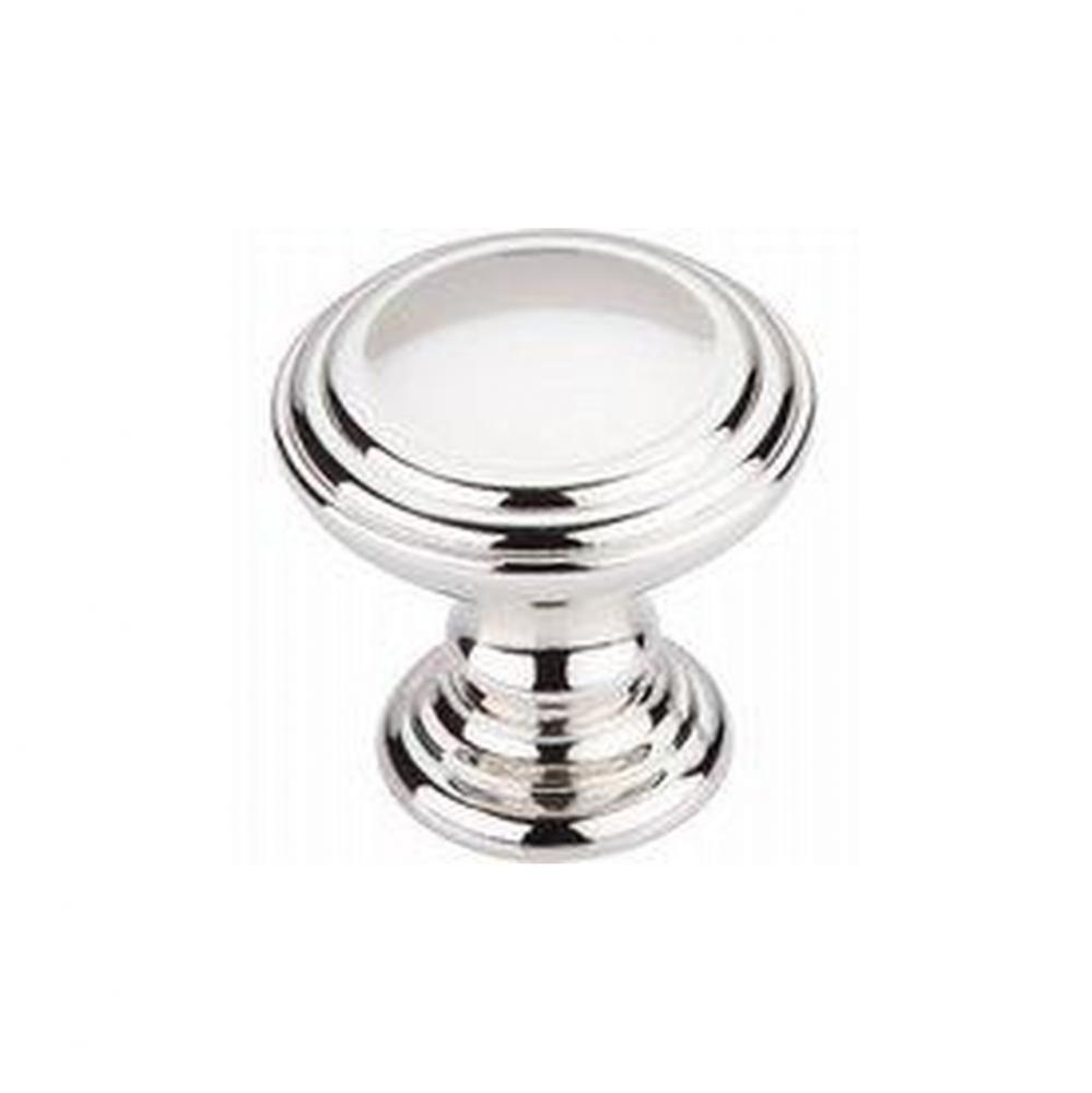 Reeded Knob 1 1/2 Inch Polished Nickel