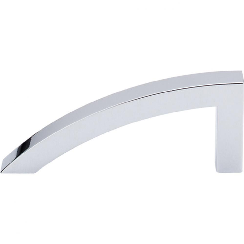 Sloped Pull 3 7/8 Inch (c-c) Polished Chrome